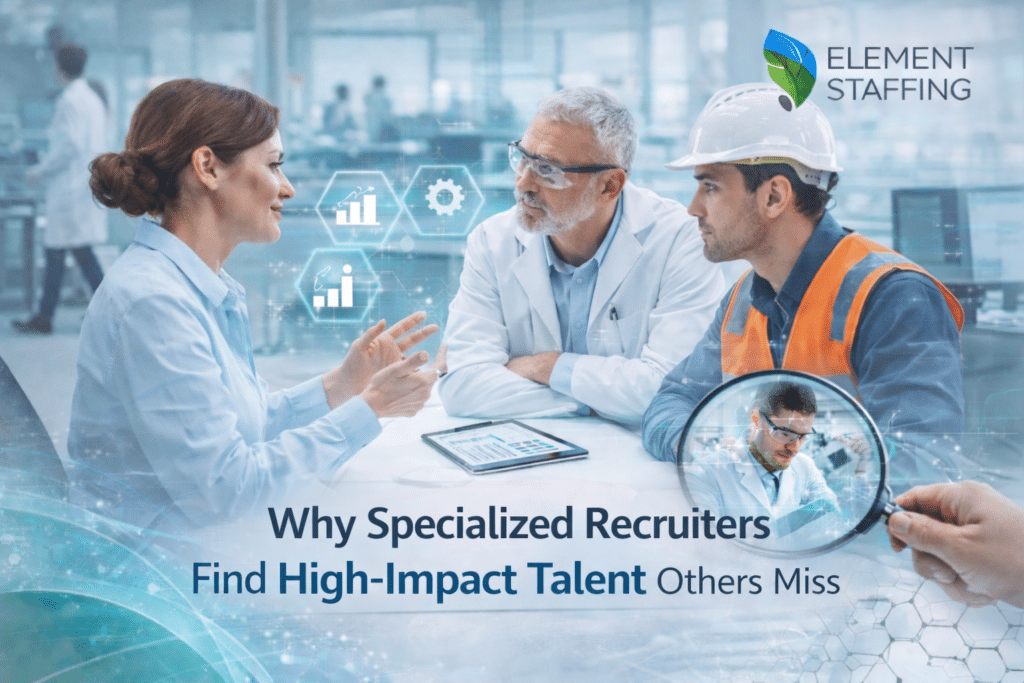 Specialized recruiters talent assessment process for complex scientific and engineering positions